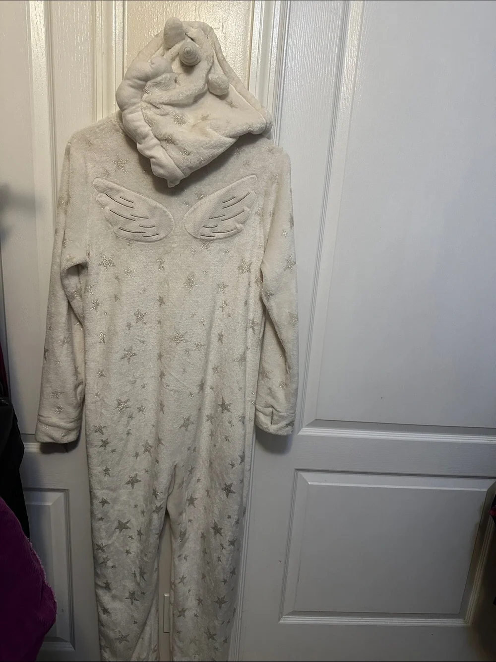 Justice Cream Star-Print Hooded One-Piece Footie